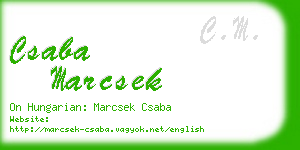 csaba marcsek business card